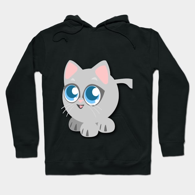 small, funny cat Hoodie by AndkowXD